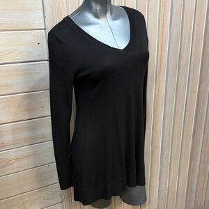 Apt. 9 Black Long Sleeve V-Neck Top